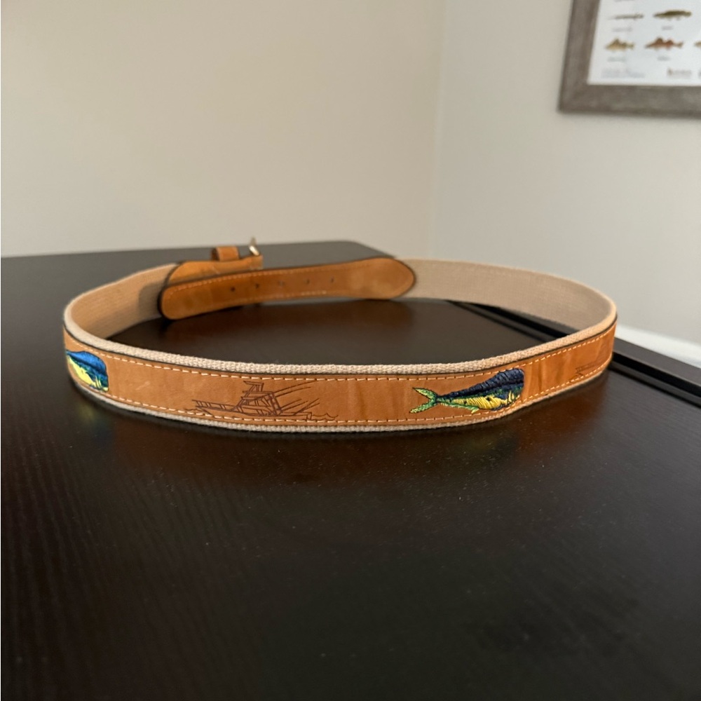 Zep pro Leather Belt with Fish Embroidery
